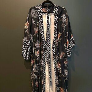 Superdry Multi/Blk Floral Kimono